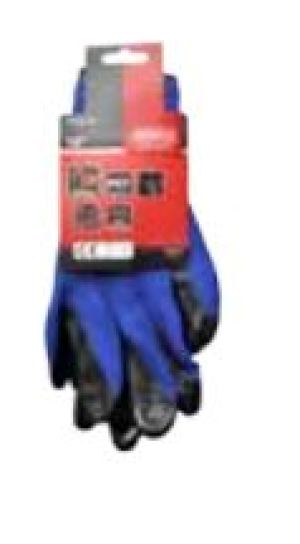 Modeco Rękawice poliestrowe powlekane nitrylem czarnym rozmiar 10“ 12szt. - MN-06-218 2