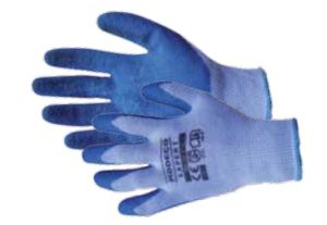 Modeco Rękawice z dzianiny powlekane gumą spienianą niebieską rozmiar 10" 12szt. (MN-06-216) 1