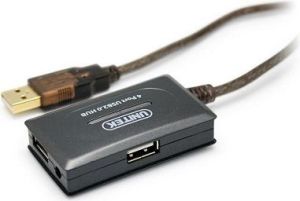 Kabel USB Unitek USB 2.0 10m + hub (Y-261) 1