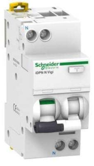 Schneider Wyłącznik różnicowo-prądowy z członek nadprądowym 6A 30mA typ A 1-polowy +N - A9D56606 1