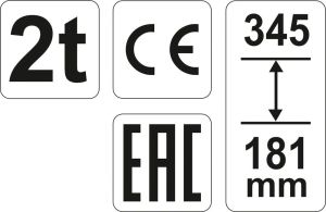 Yato Podnośnik hydrauliczny 2T słupkowy 181-345mm (YT-17000) 4