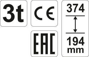 Yato Podnośnik hydrauliczny 3T słupkowy 194-374mm (YT-17001) 4