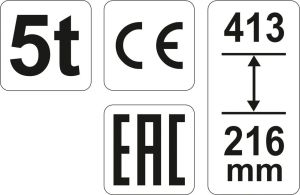 Yato Podnośnik hydrauliczny 5-tonowy słupkowy 216-413 mm (YT-17002) 4