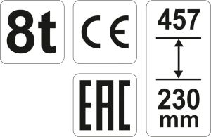 Yato Podnośnik hydrauliczny 8T słupkowy 230-457mm (YT-17003) 4