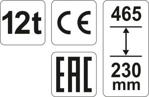 Yato Podnośnik hydrauliczny 12T słupkowy 230-465mm (YT-17005) 4