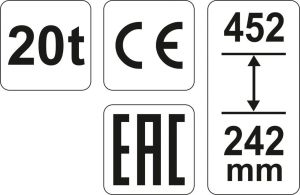Yato Podnośnik hydrauliczny 20T słupkowy 242-452mm (YT-17007) 4