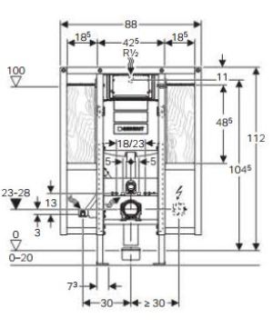 Stelaż Geberit Duofix Sigma H112 do miski wiszącej (111.375.00.5) 2