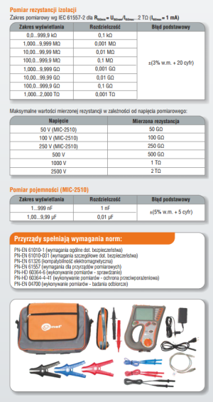 Sonel Miernik MIC-2510 rezystancji izolacji (WMPLMIC2510) 3