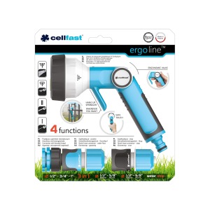 Cellfast Zestaw ze zraszaczem pistoletowym 4-funkcyjnym 1/2" (53-540) 2