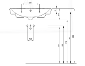 Umywalka Koło Nova Pro 65cm (M31166000) 3