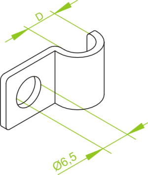 Baks Uchwyt kabla UDF6 E90 - 405506 3