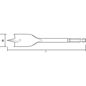 Wiertło Graphite do drewna łopatkowe sześciokątne 12mm  (57H218) 2