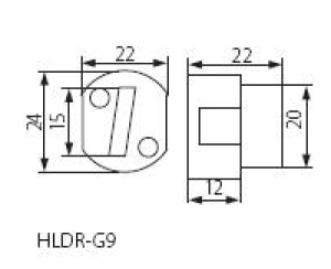 Kanlux Oprawka ceramiczna HLDR-G9 - 08220 2