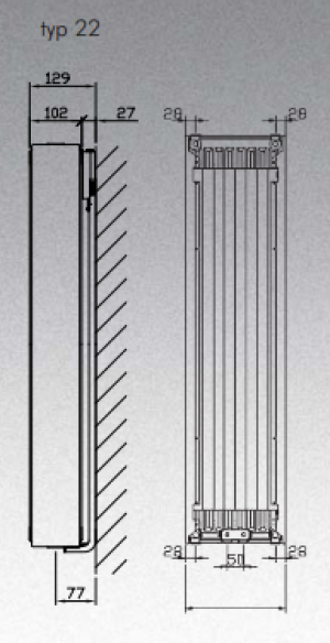 Stelrad Grzejnik VERTEX PLAN typ 22 500x200mm 1980W 2