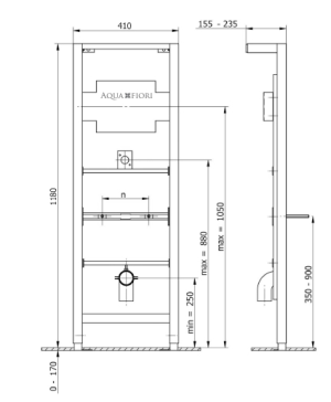 Stelaż KK-Pol Aquafiori do pisuaru (ZP0/711/O/K) 2