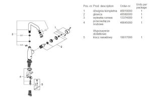 Bateria umywalkowa Grohe Essence stojąca chrom (23541001) 3