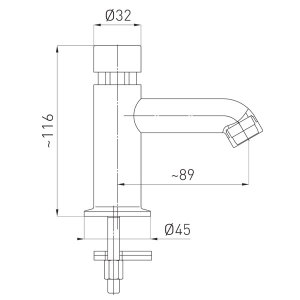 Bateria umywalkowa Ferro Presstige II stojąca chrom (Z201) 2