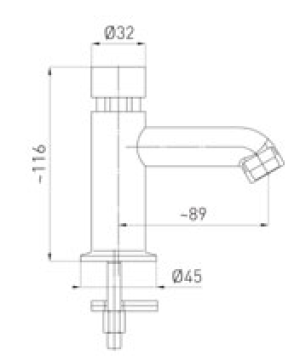 Bateria umywalkowa Ferro Presstige II stojąca chrom (Z201R) 2