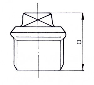 Odlewnia Zawiercie Korek z obrzeżem T9 5/4" czarny - 13849 2