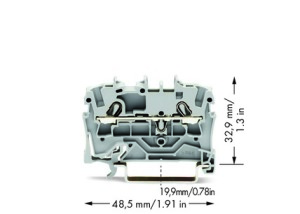 Wago Złączka przelotowa 2-przewodowa do zastosowań Ex e II szara 24/32A - 2002-1201 2