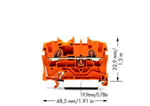 Wago Złączka przelotowa 2-przewodowa do zastosowań Ex e II pomarańczowa 24/32A - 2002-1202 2