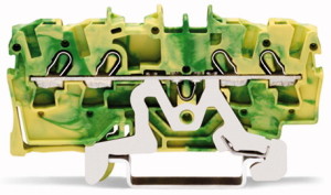Wago Złączka przelotowa 4-przewodowa 32,9x69,9mm żółto-zielona - 2002-1407 1