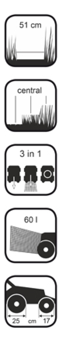 Kosiarka spalinowa NAC Kosiarka spalinowa 5,75KM 51cm z napędem i systemem mycia obudowy - LS50-575-H 2