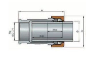 Gebo Złączka zaciskowa QI GW 1/2" do rur stalowych - 17.195.01.01 2