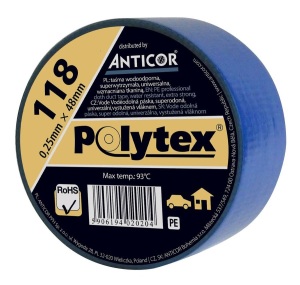 Anticor Taśma Polytex 118 do otulin 48mm 25m niebieska PP-1180003-0048025 1