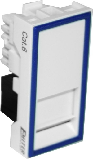 Emiter Gniazdo teleinformatyczne RJ45 UTP kat.6 z adapterem 1-modułowe białe niskie DCN/TS-868K-8-C6 1