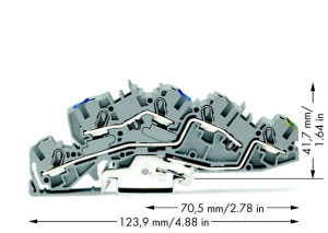 Wago Złączka piętrowa 6mm2 N/L/PE szara 2005-7646 2