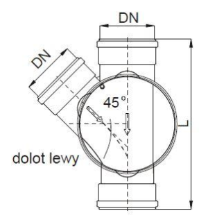 Kaczmarek Kineta przelotowa 315x160mm + lewy wlot 160mm - 2533123300 2