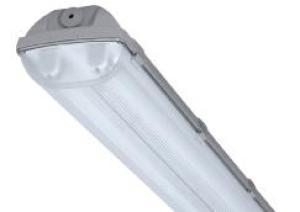 PXF Lighting Oprawa hermetyczna IP66 FIBRA III 2x36W + moduł awaryjny TQ236 poliwęglanowa IP66 autonomia 2h PX2020165 1