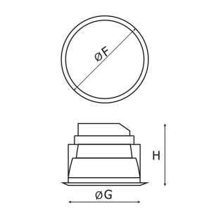 PXF Lighting Oprawa DOWNLIGHT BARI ECO* LED 235 16W 1640lm 4000K biały PX1487008 2