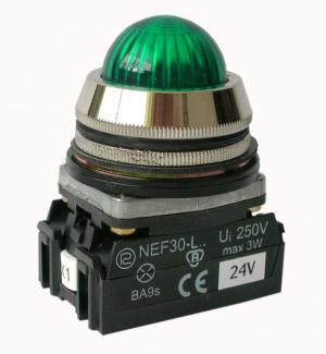 Promet Lampka sygnalizacyjna 30mm zielona 220V - W0-L-NEF30LE/220V Z 1