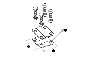 Elko-Bis Złącze krzyżowe 4-otworowe 57x57mm ocynkowane 2