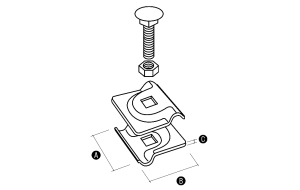 Elko-Bis Złącze krzyżowe 1-otworowe 45x45mm ocynkowane 2