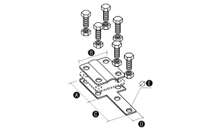 Elko-Bis Złącze kontrolne 4-otworowe 57x57x57mm ocynkowane 2