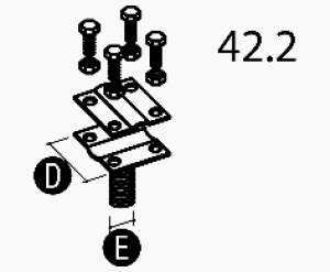 Elko-Bis Zacisk wkręcany do pręta uziomu ocynkowany (42.2) 2