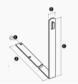 Elko-Bis Uchwyt kątowy 100x150mm ocynkowany 2