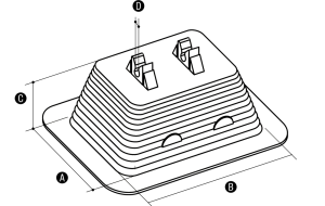 Elko-Bis Uchwyt betonowy w tworzywie 105x145mm 2