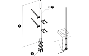 Elko-Bis Iglica kominowa 2m aluminiowa 2