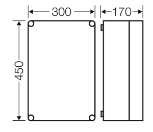 Hensel Obudowa bez przetłoczeń 300x450x170mm pokrywa przeźroczysta - K0300 2