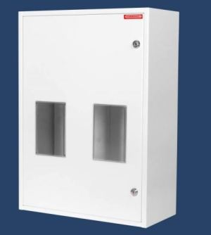 Karwasz Rozdzielnica dwulicznikowa plombowana z zamkiem IP30 biała RU-2L-P "Z"/O 2