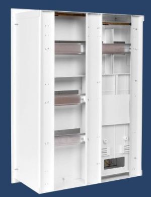 Karwasz Rozdzielnica wnękowa plombowana z zamkiem biała RW-36-P Z/O 3