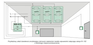 F&F Przekaźnik bistabilny BIS-414i sekwencyjny na szynę DIN 1-funk230V lub 24V AC/DC, I=2x16A InRush 160A/20ms styk 2x1P zaciski śrubowe 1 moduł 6