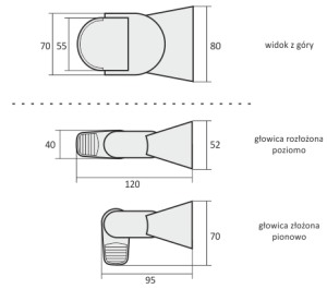 F&F Czujnik ruchu R-04B PIR, biały IP65 DR-04 W 4