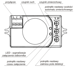 F&F Mikrofalowy czujnik ruchu DRM-01-24V 3