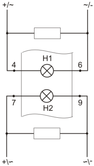 F&F Lampka sygnalizacyjna zasilania-dustanowa LK-714 kontrolna zasilania 2xLED czerwona zielona 10/30V AC/DC LK-714 30÷130V 2