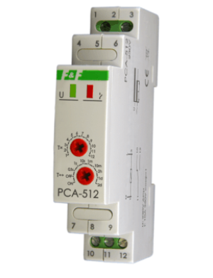 F&F Przekaźnik czasowy jednofunkcyjny 12÷264V AC/DC 10A - PCA-512 UNI 1